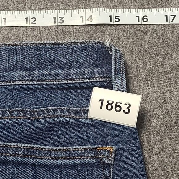 J Crew Jeans Womens 29 Blue Toothpick Slim Straight Denim Pants Mom Everyday - Picture 9 of 9